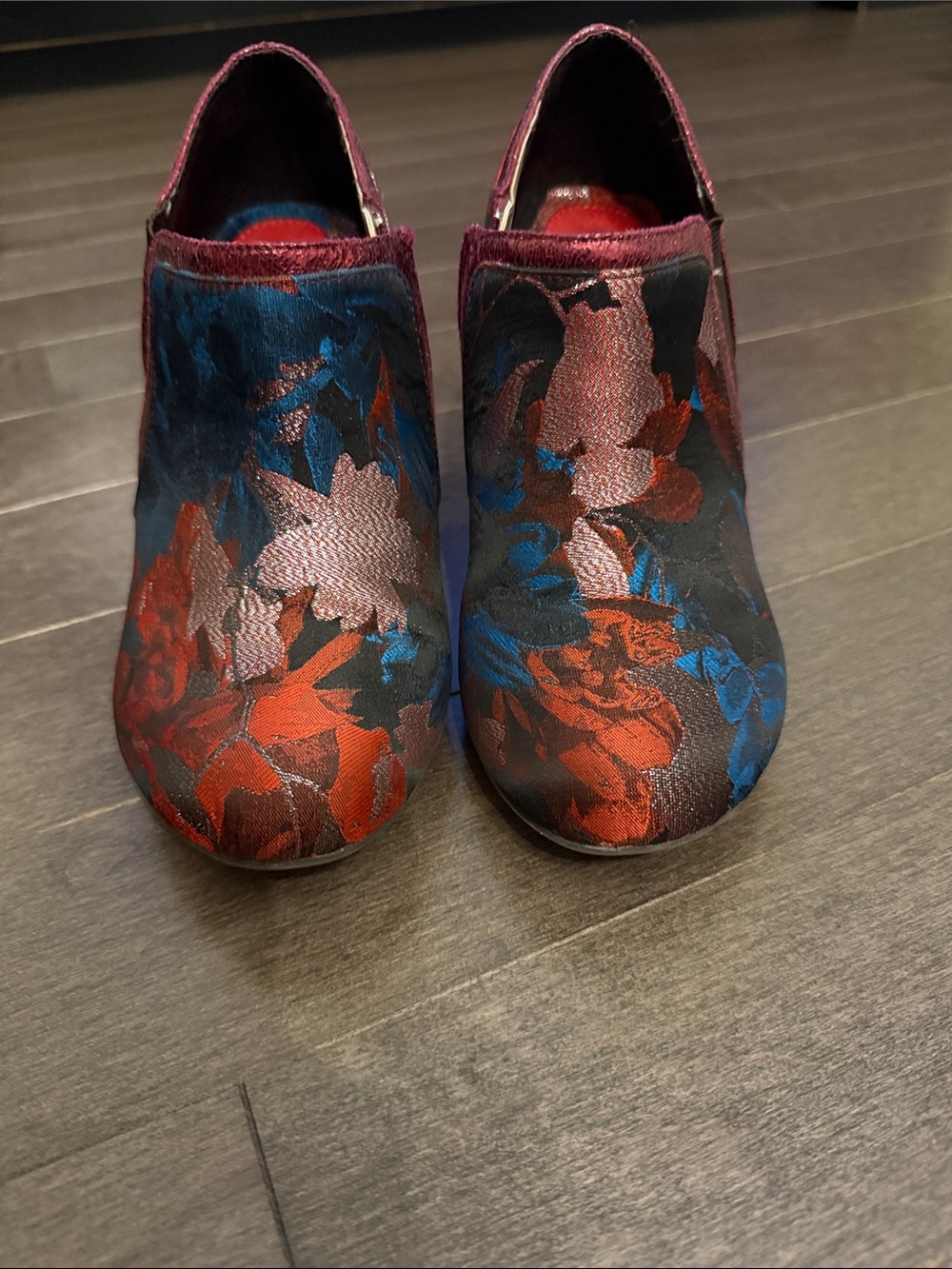 Women’s Ruby Shoo Floral Burgundy Heels